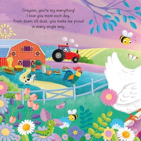 Grayson I Love You, a Bushel and a Peck!: A Sweet Personalized Book for Kids - Picture 2 of 3